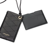 Porte Carte Small Card holder in Leather, Gold Hardware
