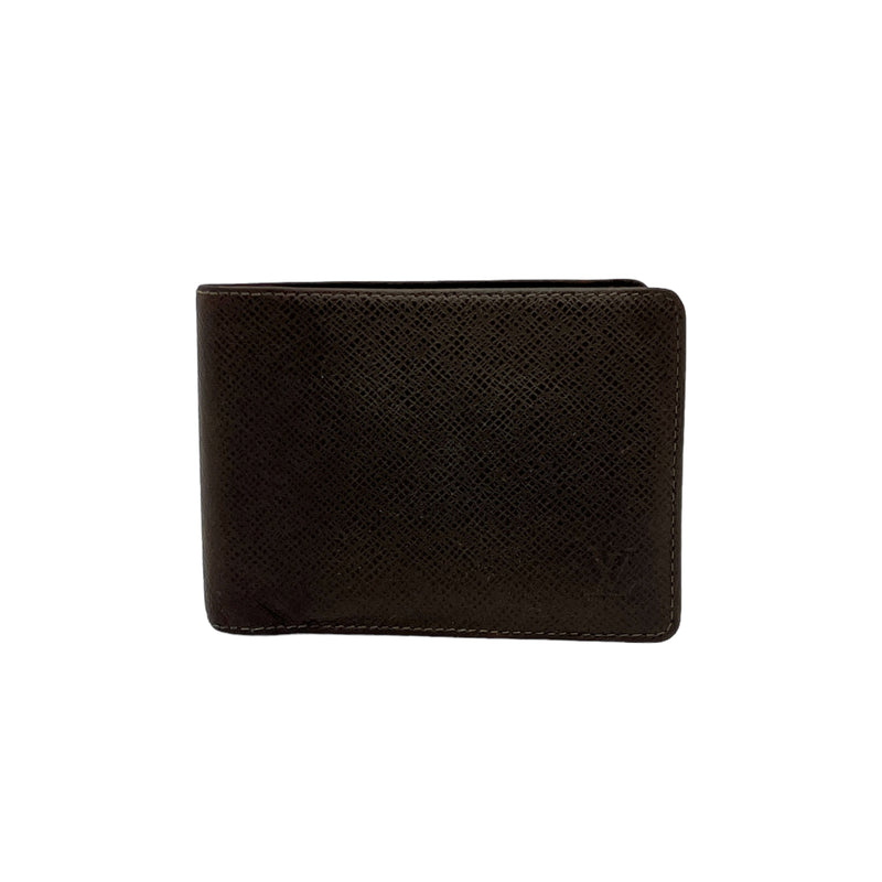 Slender Brown Wallet in Taiga Leather