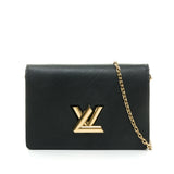 Twist Wallet on chain in Epi leather, Gold Hardware