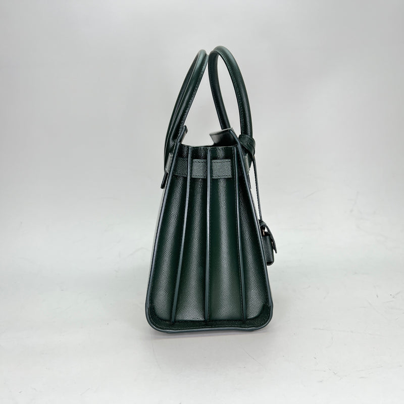 Sac de Jour Baby Top handle bag in Calfskin, Silver Hardware