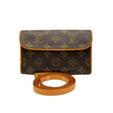 Pochette Florentine  Belt bag in Monogram coated canvas, Gold Hardware