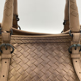 Gradient Top handle bag in Intrecciato leather, Ruthenium Hardware