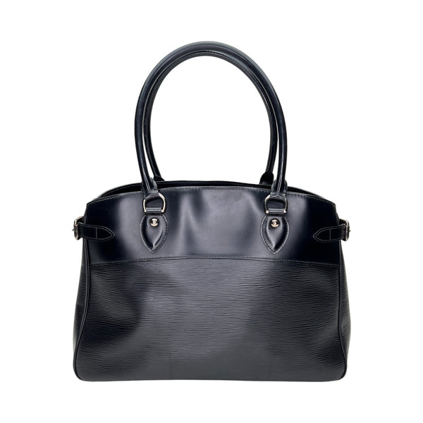 Passy GM Top handle bag in Epi leather, Silver Hardware