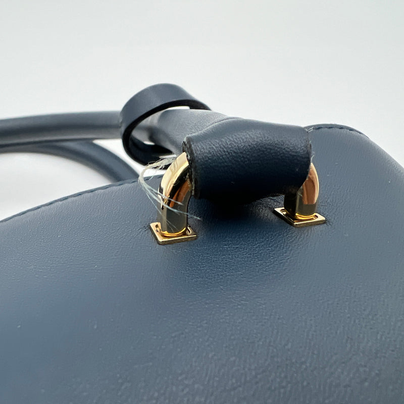 Gancini Top handle bag in Calfskin, Gold Hardware