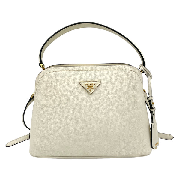Matinee Small Top handle bag in Saffiano leather, Gold Hardware