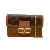 Dauphine Wallet on chain in Monogram coated canvas, Gold Hardware