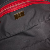 Baguette Shoulder Bag in Suede Leather, Gold Hardware