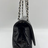 Coco Shine Medium Shoulder bag in Patent leather, Silver Hardware