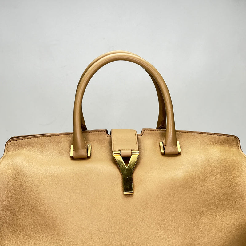 Cabas Chyc Medium Top handle bag in Calfskin, Gold Hardware