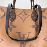 Onthego GM Tote bag in Monogram coated canvas, Gold Hardware