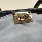 Rockstuds Top handle bag in Calfskin, Gold Hardware