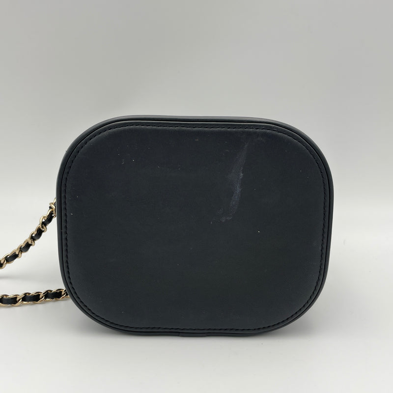 CC Vanity Top handle bag in Lambskin, Gold Hardware