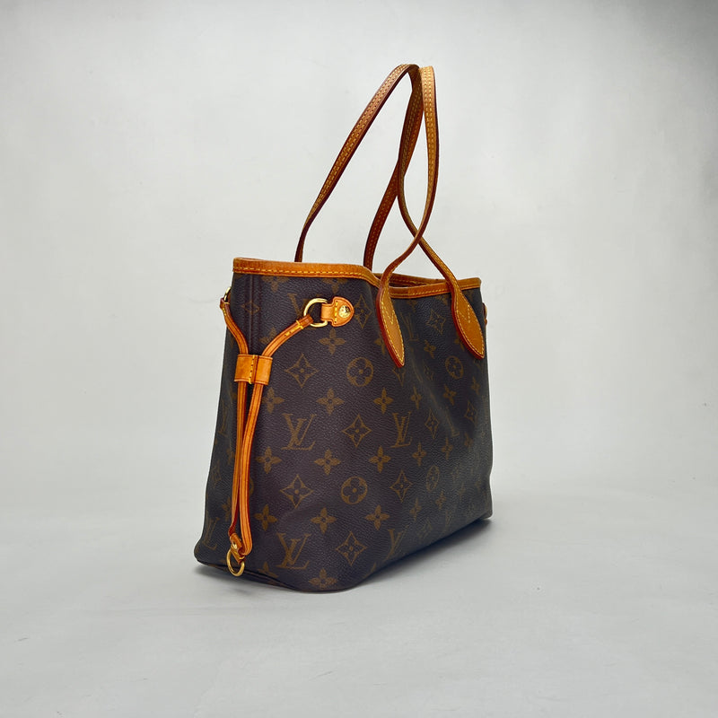 Neverfull PM Tote bag in Monogram coated canvas, Gold Hardware