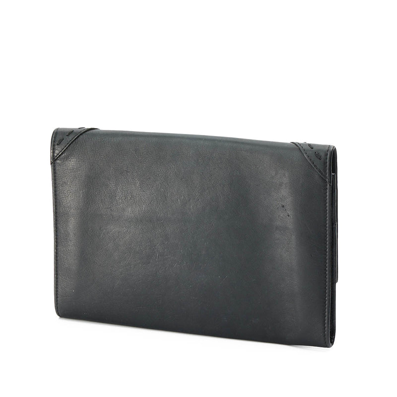 Muse Travel Pouch in Calfskin, Gold Hardware