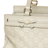 Mayfair Tote Top handle bag in Guccissima leather, Silver Hardware