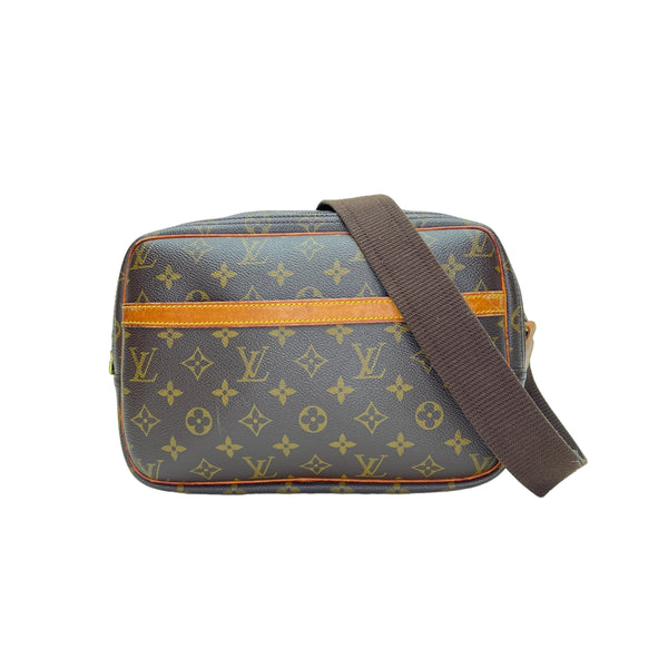 Reporter PM Crossbody bag in Coated canvas, Gold Hardware