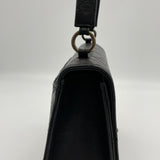 Vintage Turn-Lock Top handle bag in Lambskin, Antique Brass Hardware
