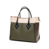 On My Side MM Top handle bag in Calfskin, Gold Hardware
