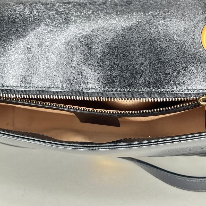 Marmont Small Shoulder bag in Calfskin, Gold Hardware