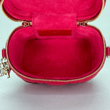 lady dior vanity Micro Crossbody bag in Lambskin, Gold Hardware