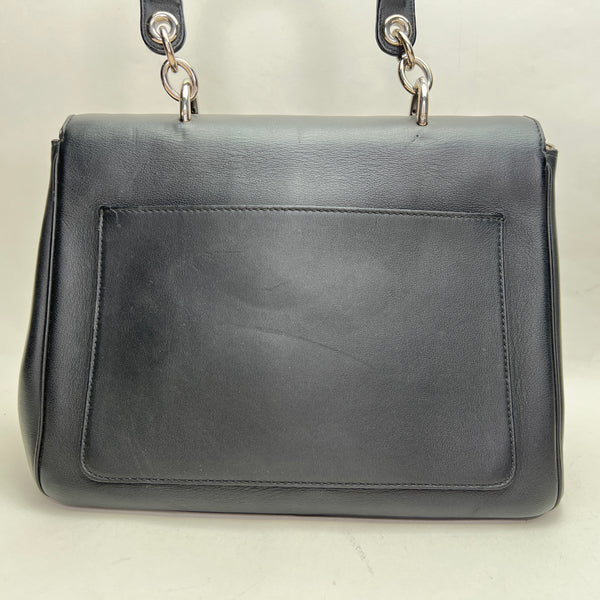 Be Dior Flap Top handle bag in Calfskin, Silver Hardware