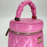 Bucket Vanity Top handle bag in Calfskin, Gold Hardware