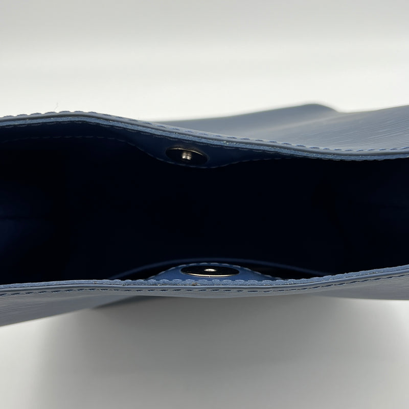 Mandara Top handle bag in Epi leather, Brushed Silver Hardware