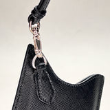 Leather Tag Pouch in Saffiano leather, Gold Hardware