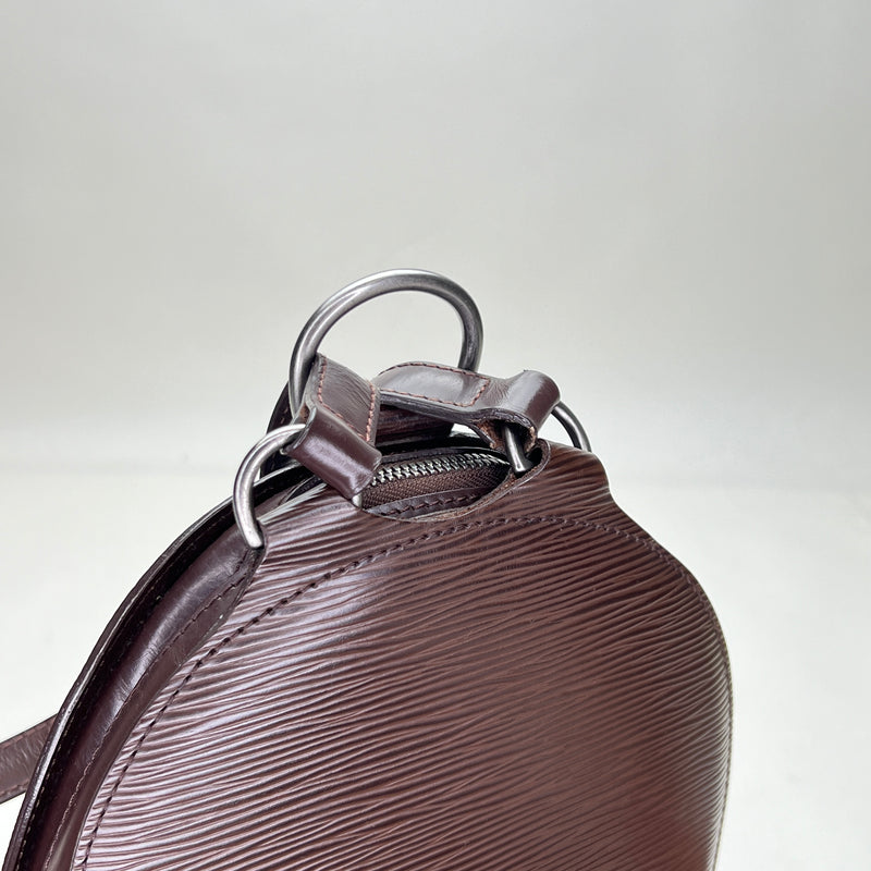 Mabillon Backpack in Epi leather, Silver Hardware
