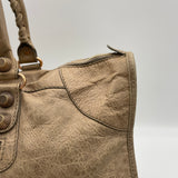 Work Top handle bag in Distressed leather, Rose Gold Hardware