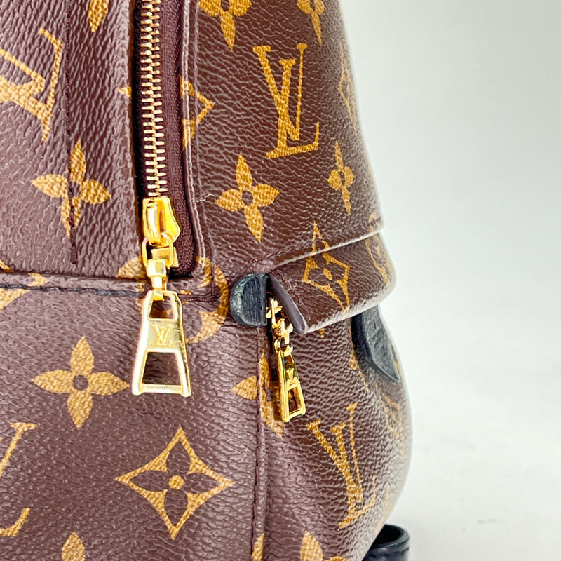 Palm Springs Mini Backpack in Monogram coated canvas, Gold Hardware
