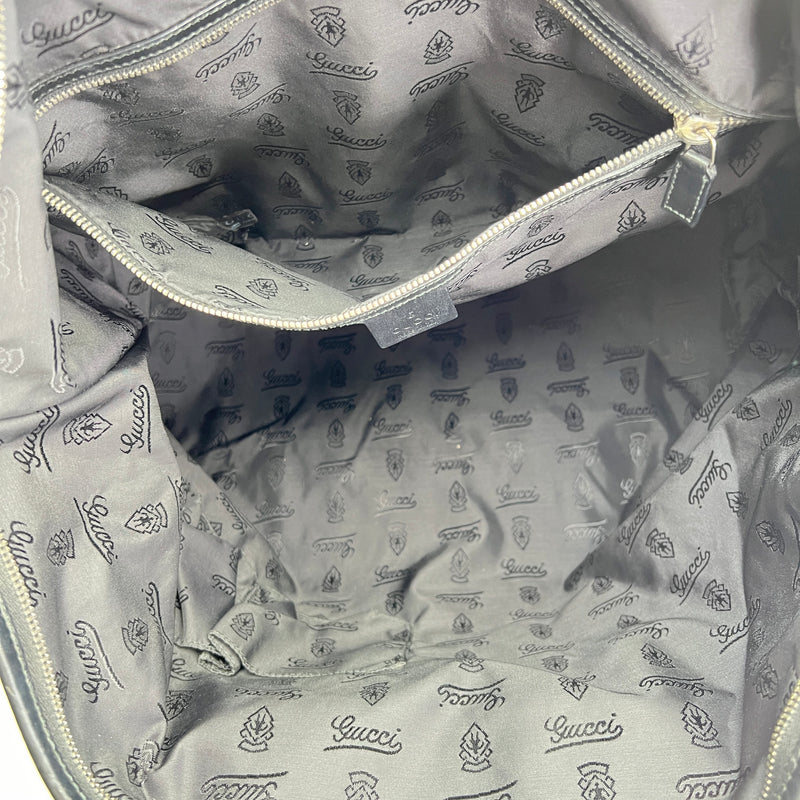 Travel Top handle bag in Denim, Silver Hardware