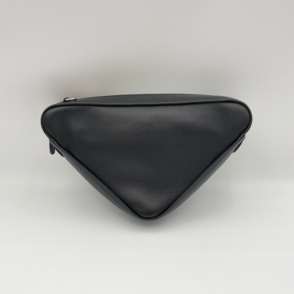Triangle Two-way   Top handle bag in Calfskin, Silver Hardware