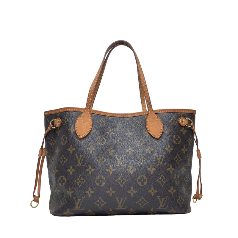 NEVERFULL PM Tote bag in Monogram coated canvas, Gold Hardware