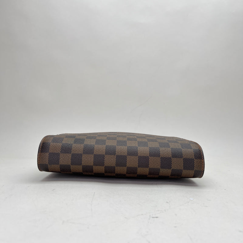 Damier Zip Clutch in Coated canvas, Gold Hardware