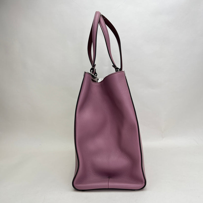 2Jours Medium Top handle bag in Calfskin, Silver Hardware