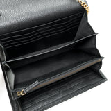 GG Marmont Small Wallet on chain in Leather, Gold Hardware
