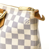 Saleya Damier PM Top handle bag in Coated canvas, Gold Hardware
