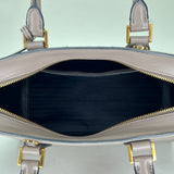 Lux two way Top handle bag in Saffiano leather, Gold Hardware