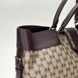 Monogram Top handle bag in Coated canvas, Silver Hardware