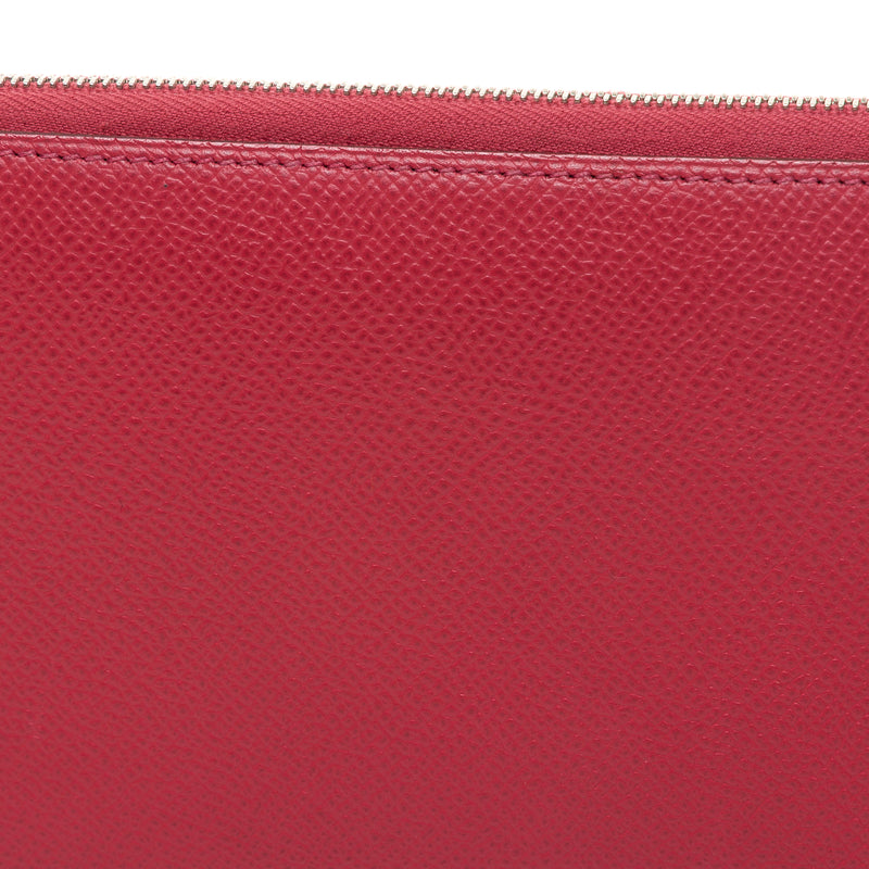 Azap Silkin Long Wallet in Epsom leather, Silver Hardware