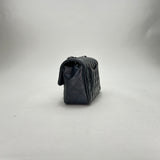 Classic Flap Mini Rectangle Shoulder bag in Lambskin, Silver Hardware