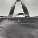 CC 2Way Tote Bag Top handle bag in Caviar leather, Silver Hardware