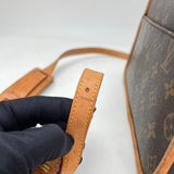 Sologne Crossbody bag in Monogram coated canvas, Gold Hardware