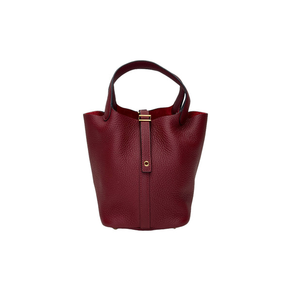 Picotin 18 Top handle bag in Clemence Taurillon leather, Gold Hardware