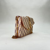 Felicie Pochette Damier Azur Crossbody bag in Coated canvas, Gold Hardware