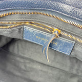 Metallic edge City Top handle bag in Goat leather, Gold Hardware