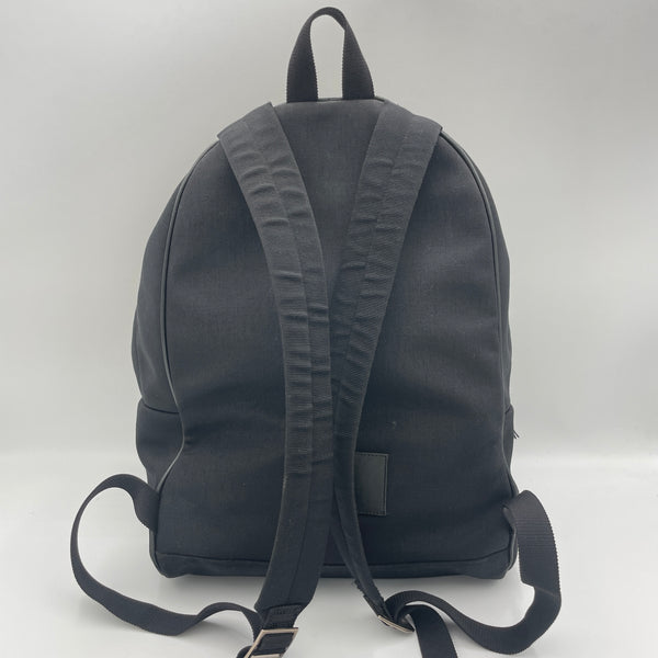 Logo  Backpack in Canvas, Silver Hardware