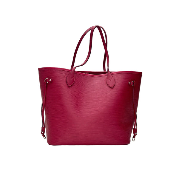 Neverfull MM Tote bag in Epi leather, Silver Hardware