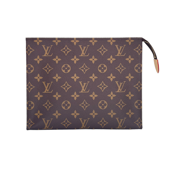 M47542 POCHETTE TOILETTE 26 NM RFID Pouch NM Pouch in Monogram coated canvas, Gold Hardware